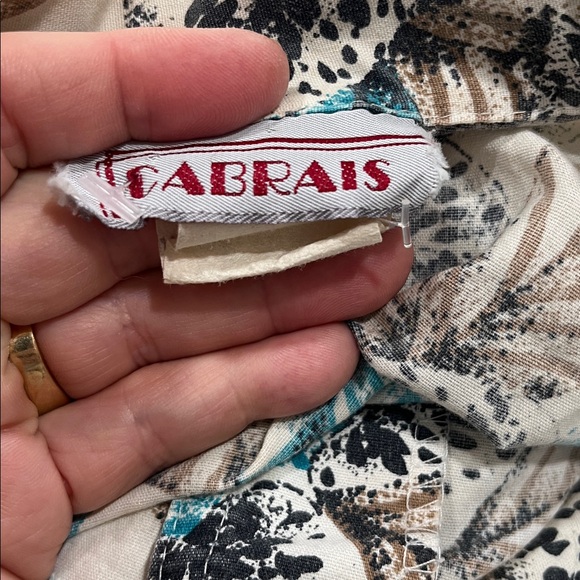 Vintage 80’s 90’s Tropical Leaf Print boxy Women's Top-L - Picture 6 of 7